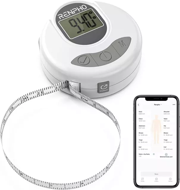 SMART TAPE MEASURE Bluetooth Digital Measuring Body Sewing LED Monitor  FITINDEX