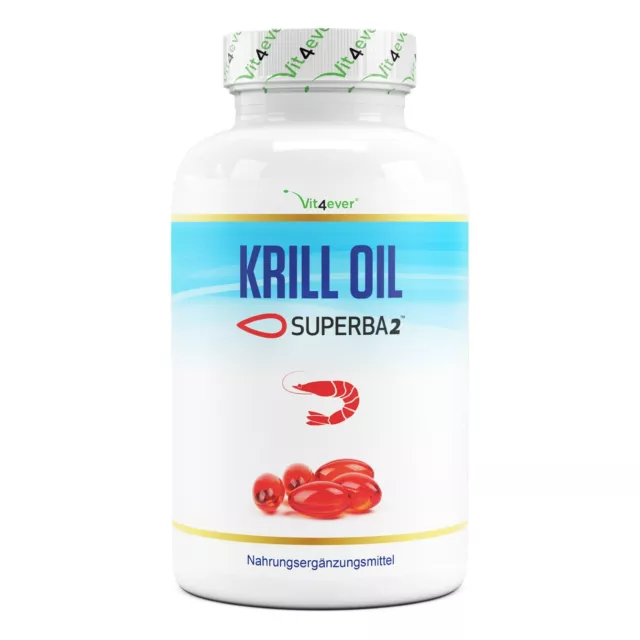 KRILLÖL - 120 Softgel Kapseln - 1000 mg pro Tag - Reich an Astaxanthin Omega 3