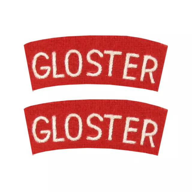 Gloster - GLOUCESTERSHIRE WW2 Riproduzione spalla TITOLI toppa distintivo Flash