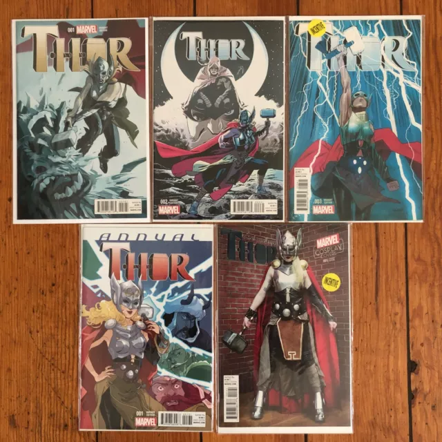 Thor 2014 #1 2 3 & Mighty Thor 1:25 Incentive + Vol. 4 Annual Variant NEW NM+