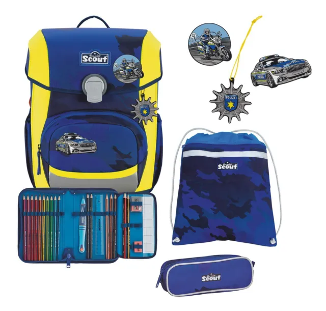 Scout Basic Neo Set 4 Piezas Mochilas Escolares Blue Police Azul Oscuro