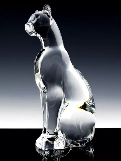 Baccarat France Crystal Figurine 6-1/4" EGYPTIAN SITTING CAT