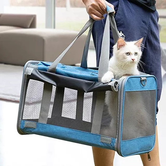 Large Pet Carrier Bag Portable Folding Carry Tote Crates Dog Cat Puppy Travel UK