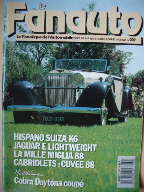 > Le Fanauto : revue le fanatique de l'automobile - Septembre 1988 numéro 239.