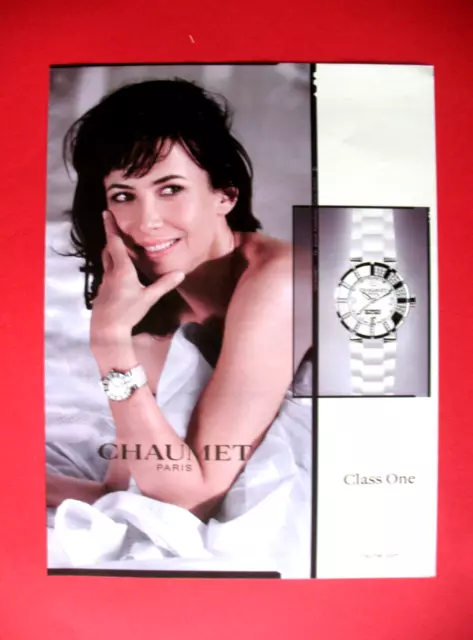 Publicite De Presse Chaumet Montre Class One Sophie Marceau Ad 2010
