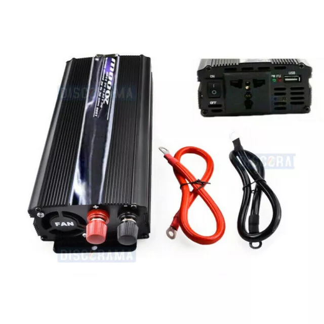 Inverter 500W 1000W 2000W 4000W 5000W 12V 220V Trasformatore Auto Fotovoltaico