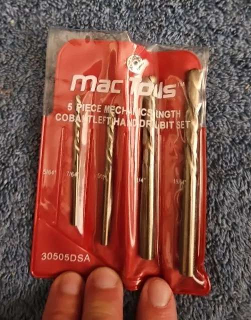 Mac Tools Left-hand Cobalt Alloy Steel Drill Bit Set *Missing 5/64"* (30505DSA)