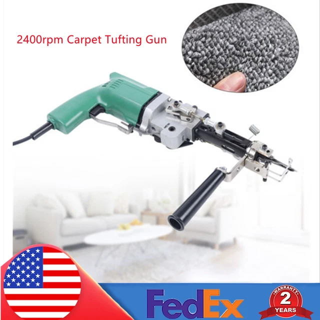 2400 rpm pistola de mechones de alfombra 110 V eléctrica cortada a mano pila/pila de bucle máquina de tejer