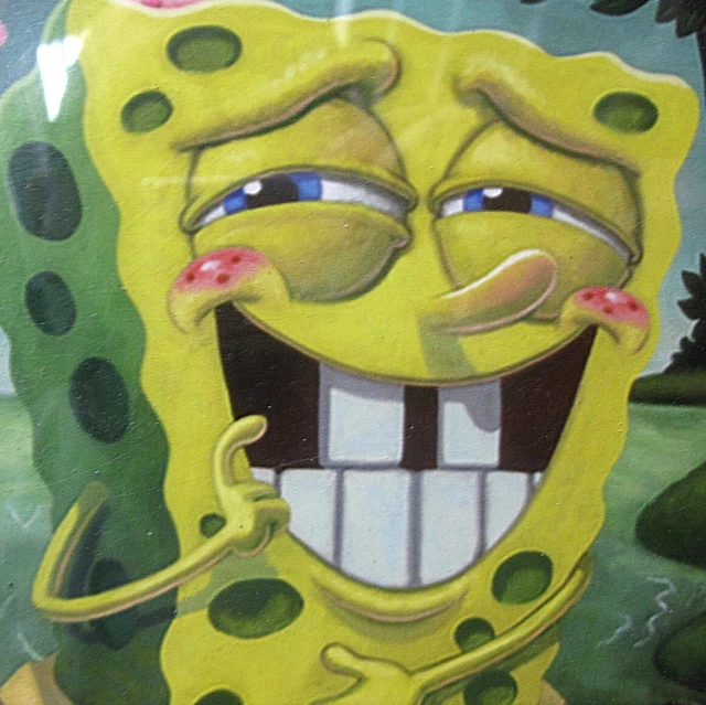 SPONGEBOB SQUAREPANTS carnival art Birth Venus framed picture Botticelli spoof