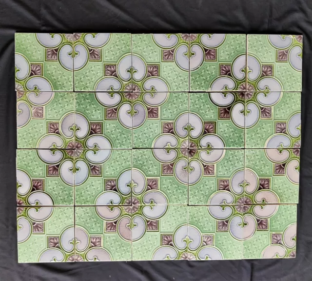 1930s Vintage Architecture Furniture Tiles Majolica Art Nouveau England 20 Pcs