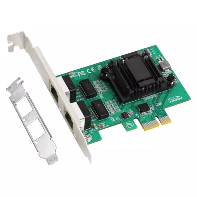 2-Port Gigabit PCIe Network Card 1000M Dual Ports PCI Express Ethernet Adapter w