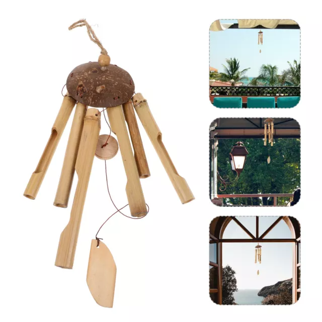 Patio Wind Chime Outdoor Windchime Hanging Wind Chime Bamboo Wind Chime