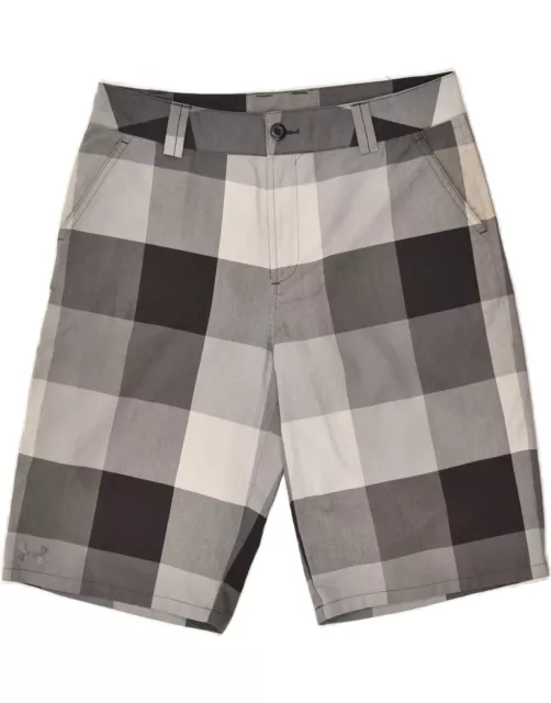 UNDER ARMOUR Pantaloncini Chino Ragazzi 13-14 Anni XL W30 Nero Check Poliestere AD04