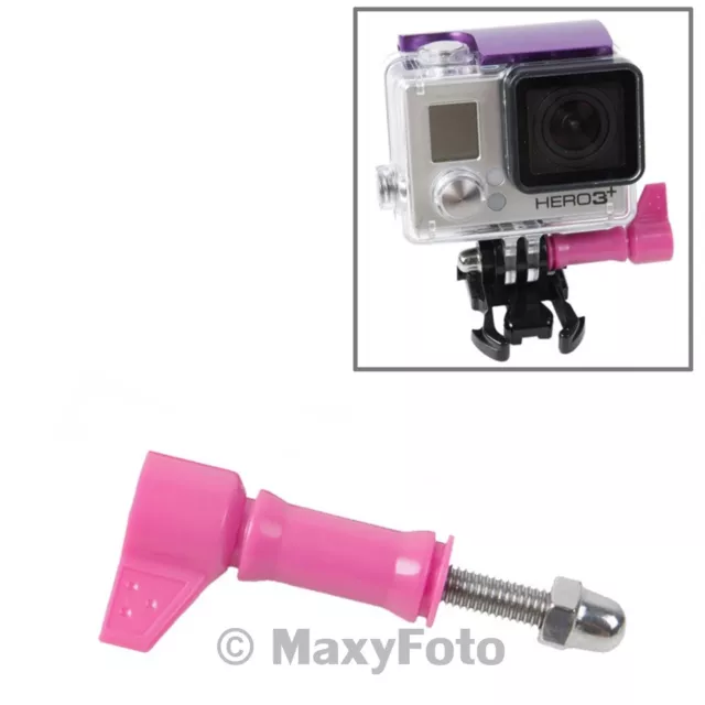 Maxy Set 1X Vite Bullone Pomello Fissaggio Hr213 Pink Per Action Cam 0006F0A