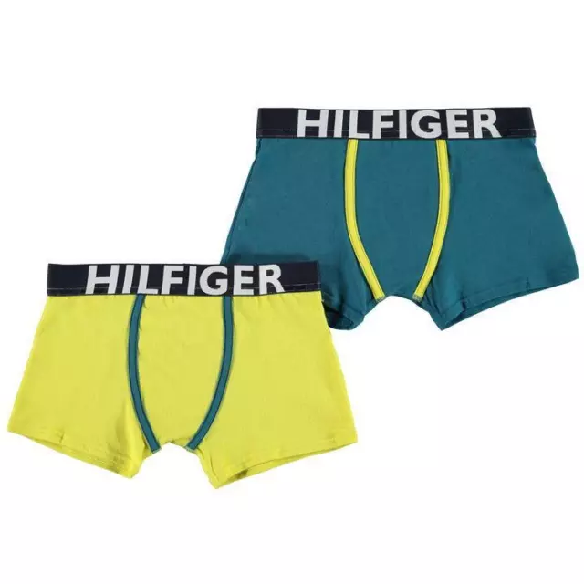 2 X Genuine Tommy Hilfiger Trunks Boxer Kids Boys Junior 6-7 Yrs S171-15