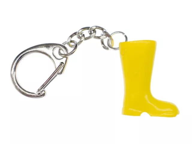 Gummistiefel Schlüsselanhänger Anhänger Miniblings Stiefel Regen Herbst gelb