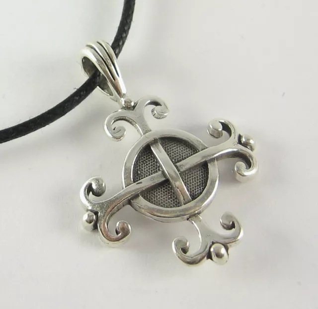 CELTIC KNOT WISDOM Pendant Necklace .925 Sterling Silver USA Made Cross ...