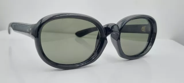 Vintage Willson Black Oval Horn-Rimmed Sunglasses Frames Greece
