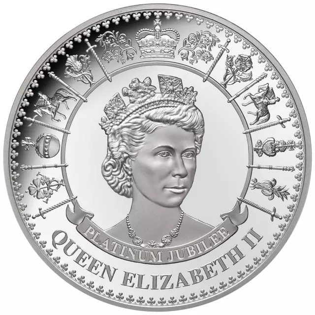Silbermünze Queen Elizabeth II. 2022 - Tokelau - Platin Jubiläum - 1 Oz PP