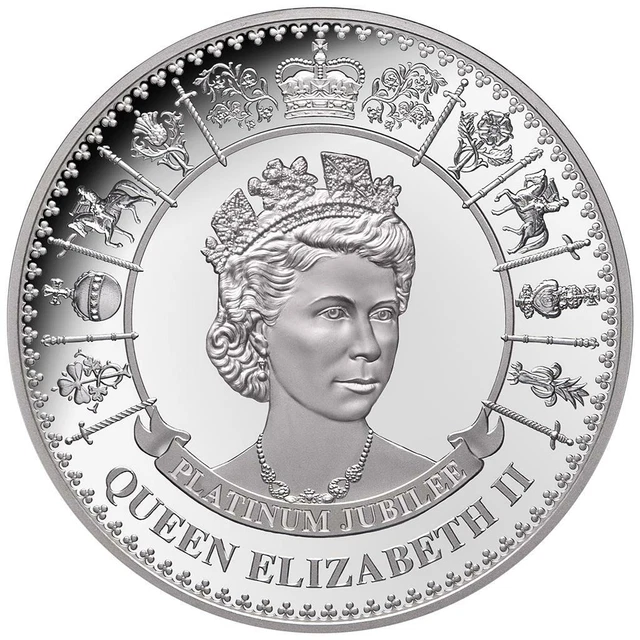 Silbermünze Queen Elizabeth II. 2022 - Tokelau - Platin Jubiläum - 1 Oz PP