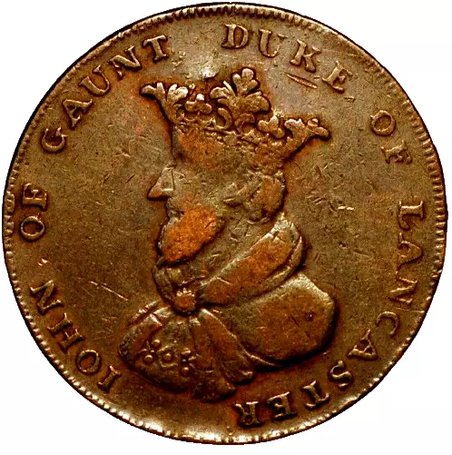 United Kingdom 1/2 Penny 1794 Lancashire Lancaster John of Gaunt Token