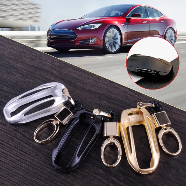 Aluminum  Key Holder Clip Keychain Case Cover Holder Fit For Tesla Model X