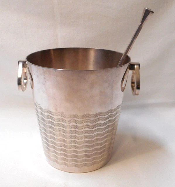 Seau à glace ou glacière en métal argenté Christian Dior Home
