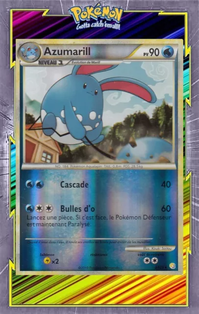 Azumarill Reverse -HS01:HeartGold SoulSilver-2/123-Carte Pokemon Française