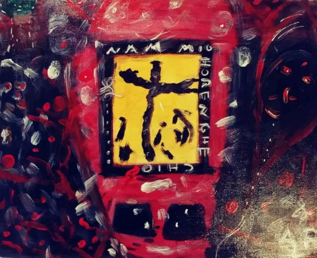 dipinto artista Siracusa cm40 x50 quadro quadri buddismo
