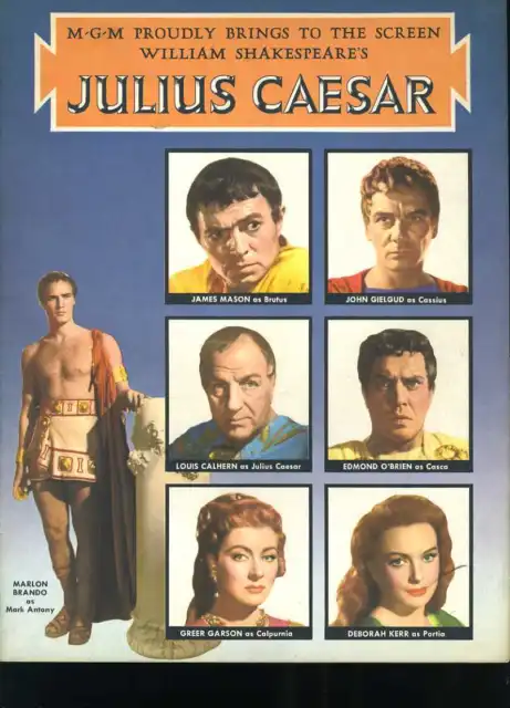 Marlon Brando Greer Garson Deborah Kerr Julius Caesar Souvenir Program Book