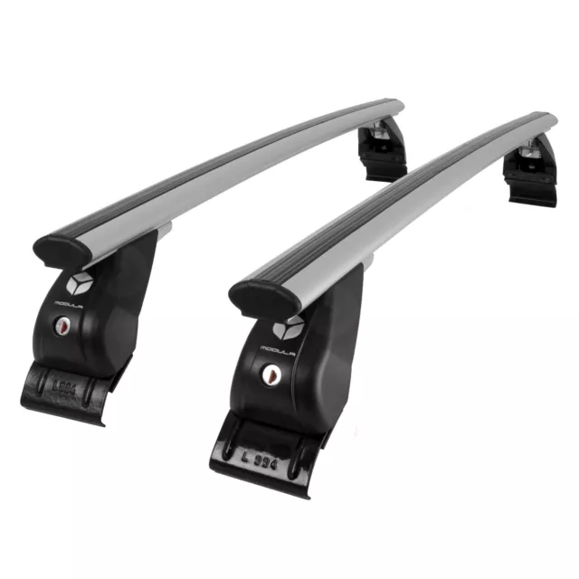 Modula Aluminium Aero Roof Bars Set VW Tiguan Mk.1 07-16 Non Rail Lockable Pair