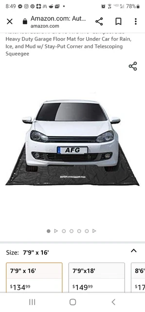 AutoFloorGuard 7.9 by 16 Compact Containment Mat LOCAL PICK-UP available AFG7916