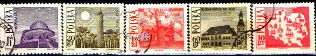 Lot 5 good stamps Very Fine Used Poland Polska pologne / 5 Timbres Oblitéré N5