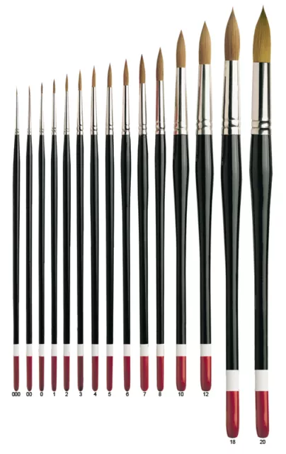 Pro Arte Serie 100 Rotondo Connoisseur Spazzola Artista Sable Acquerello Pittura