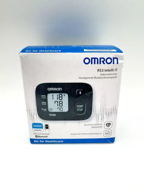 OMRON RS3 Intelli IT Handgelenk-Blutdruckmessgerät, Klinisch Validiert, Mit Kost