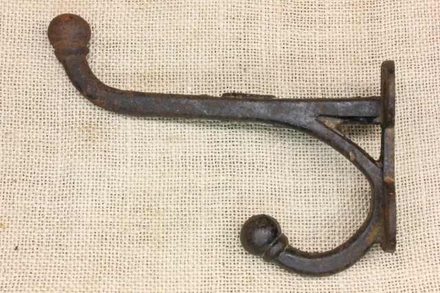 Old Harness Hook 6 1/8” Coat Tack Large Horse Barn Find Vintage Rustic Cast Iron