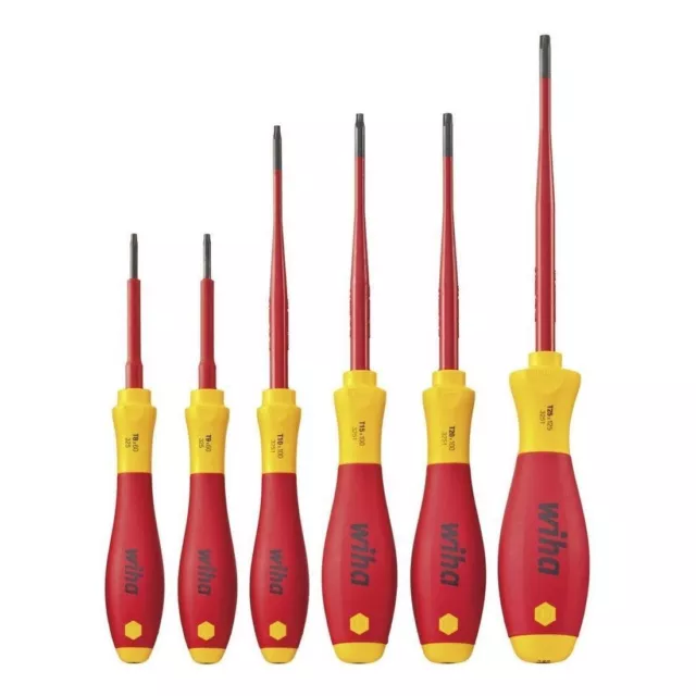 Wiha 6pc Torx SlimFix®  Soft Finish Screwdriver Set 1000V VDE Insulated 3251 K6