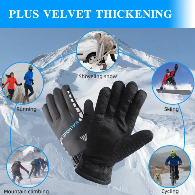 Waterproof Winter Warm Ski Cycling Windproof Gloves for Men Women Travel Glov7H