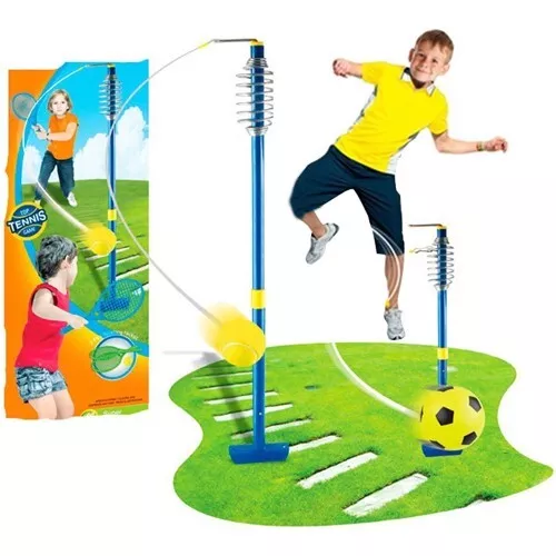 2 In 1 Football Game Rotor Spin Set Tennis Swing Kids Ball Garden Outdoor Fun