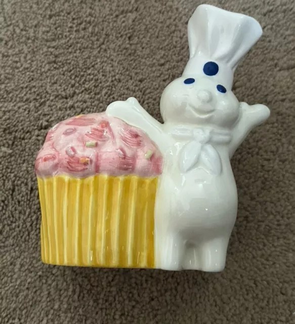 Vtg 2001 Pillsbury Doughboy  Cupcake Napkin Holder Benjamin & Medwin