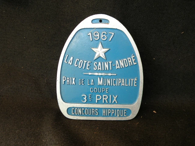 Plaque Chevaux - 3ème Prix Coupe Nationale NEYRON - 1971