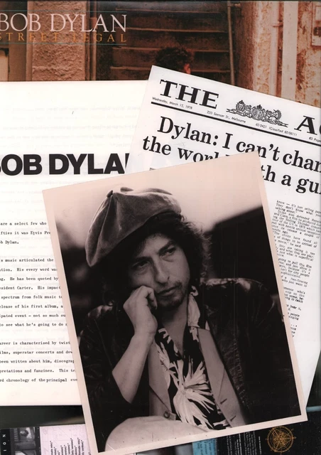 BOB DYLAN STREET Legal LP vinyl UK Cbs 1978 original LP with press kit ...