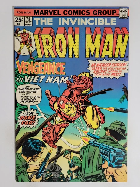 IRON MAN #78 (VF-) 1975 "VENGEANCE in VIETNAM!" GEORGE TUSKA ART! BRONZE AGE