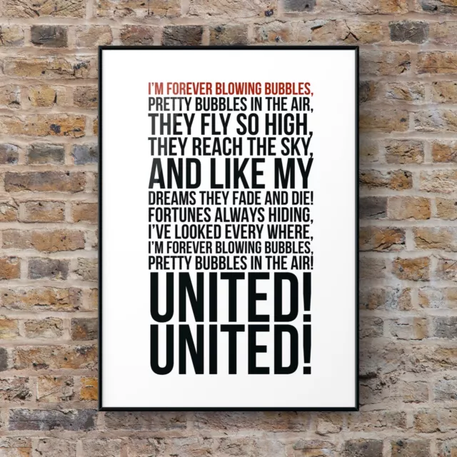 A4 Poster Print Football Chants West Ham United