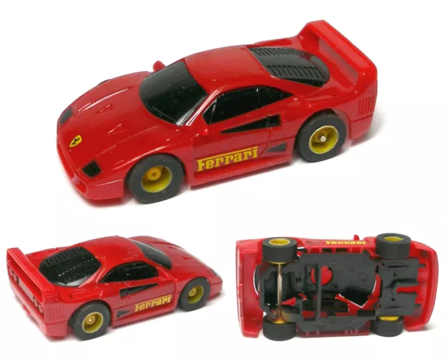 1991 TYCO Ferrari F-40 HO Slot Car Red BODY & VERY Detailed with PUSH CHASSIS A+