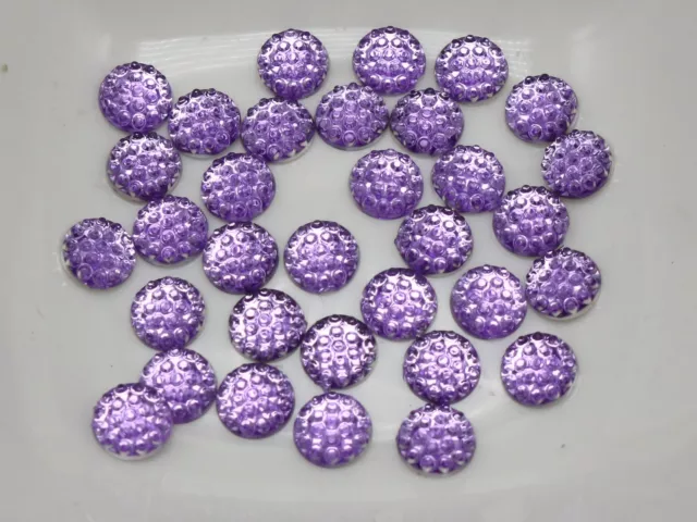 500 Purple Round Flatback Resin Dotted Rhinestone Gem beads 6mm