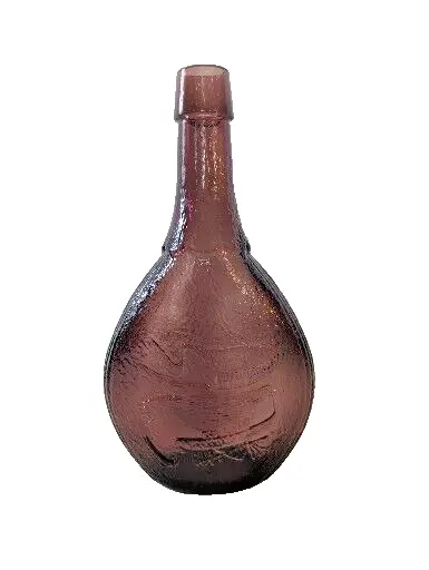 Vintage Wheaton Union Glass Bottle Purple Amethyst Dove And Shield Union Shield