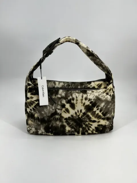 NWT Calvin Klein Gracie Hobo green boho Tie Dyed tote shoulder bag