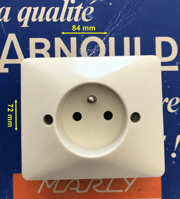 Prise électrique Ancienne ARNOULD Prestige - Or Et Porcelaine Jaspe - VINTAGE - Rare - Neuf
