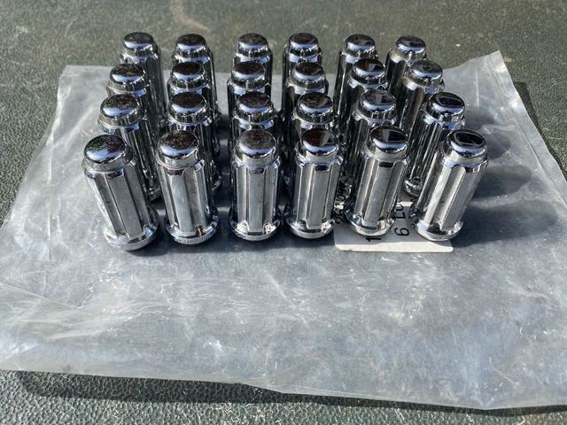 (24)Gorilla Spline Drive Lug Nuts, 14mm x 2.00, Chrome,